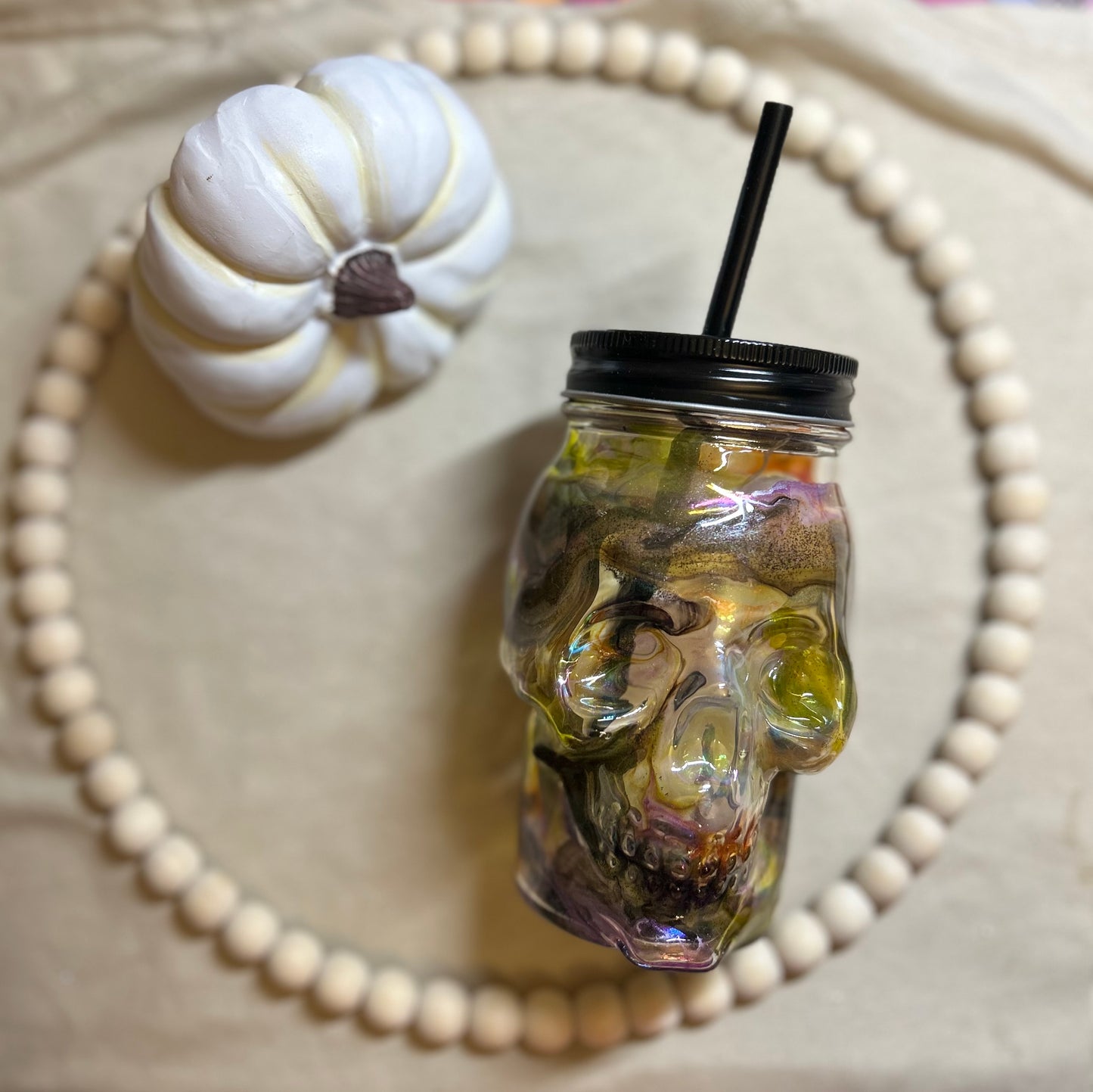 Glass skeleton head ( see through)
