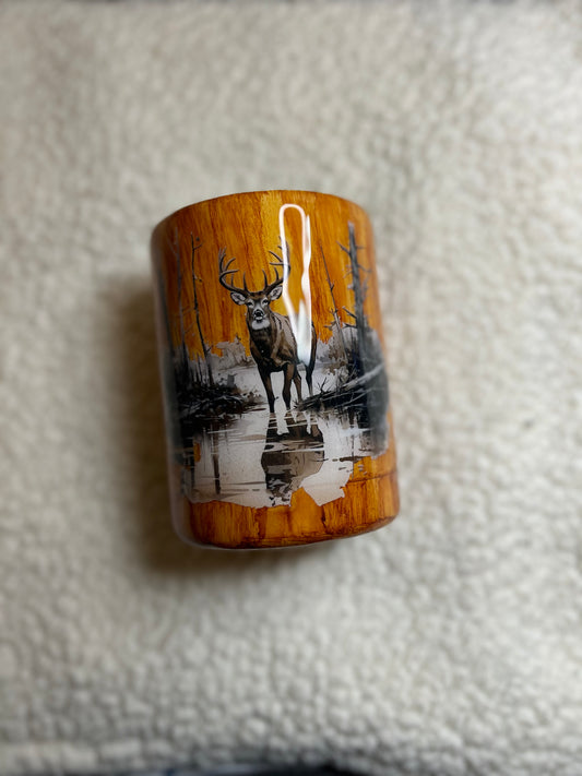 Wood grain deer
