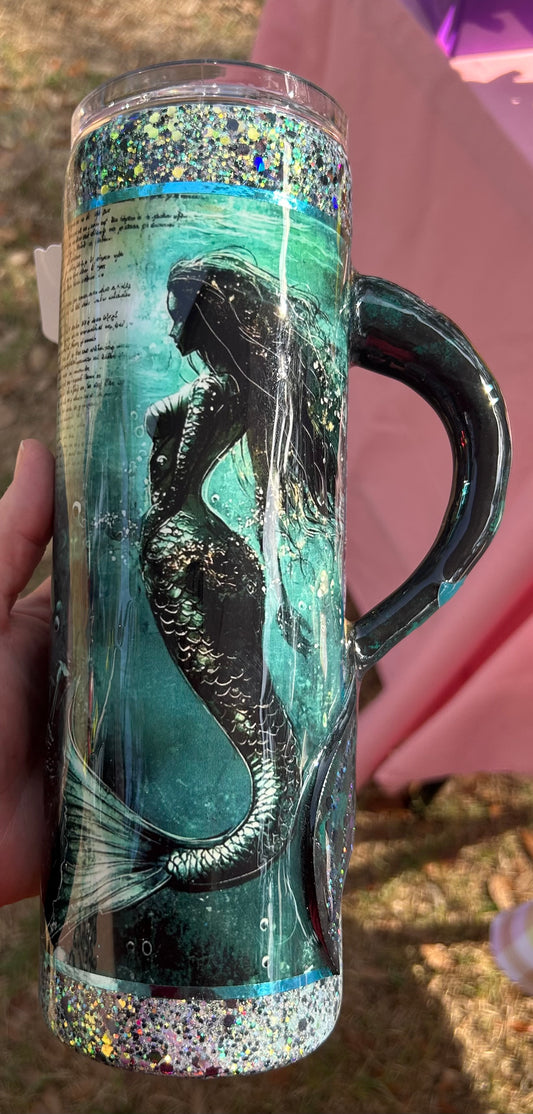 Dark mermaid with tail handle