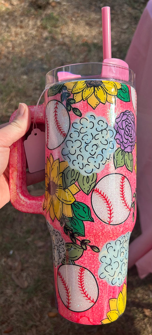 Hand painted baseball