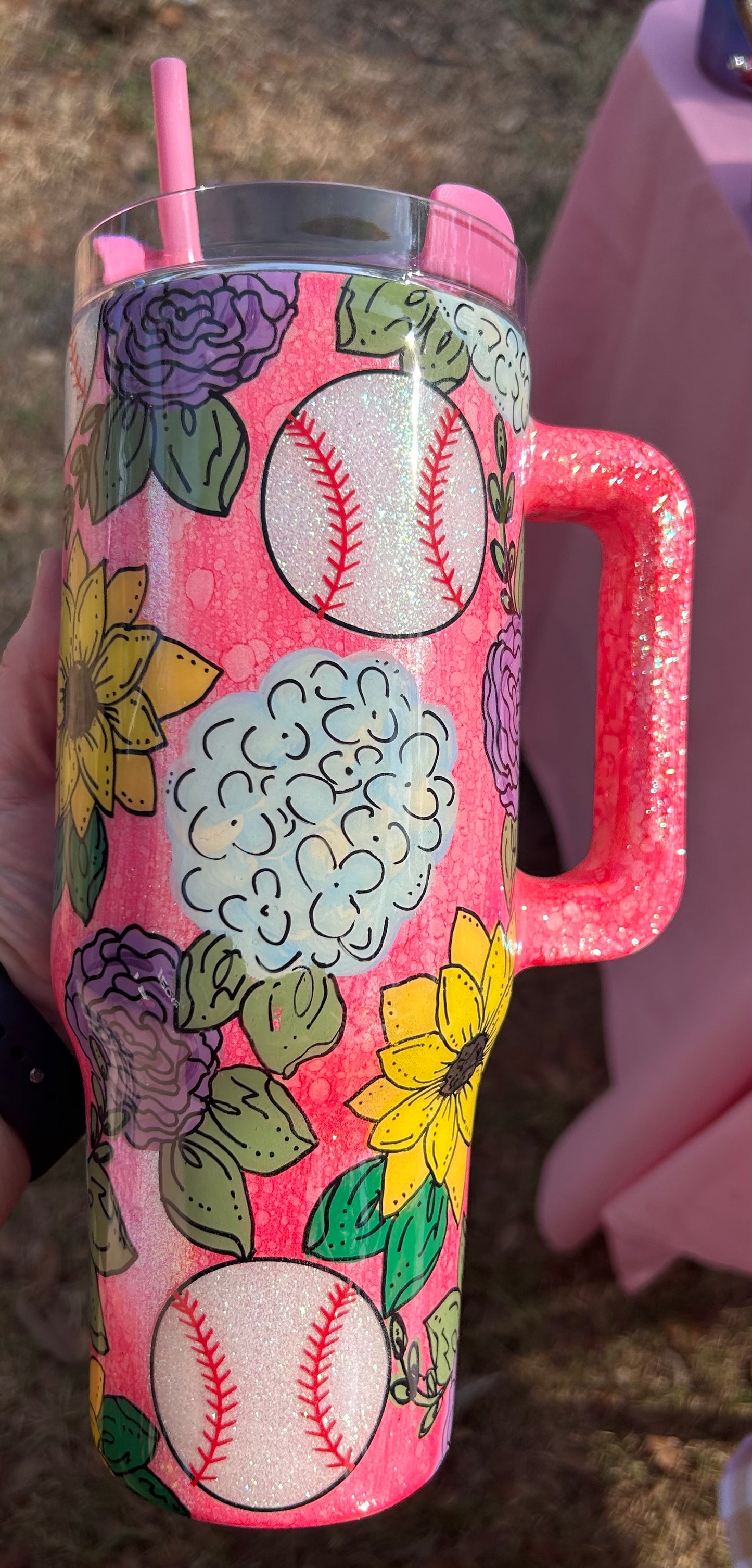 Hand painted baseball